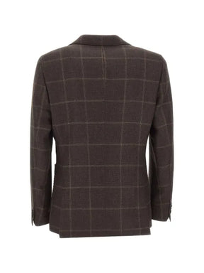 BOSS check-pattern blazer