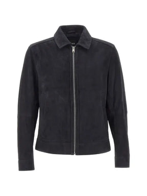BOSS suede zip-up jacket