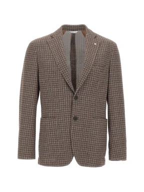 Manuel Ritz checked single-breasted blazer