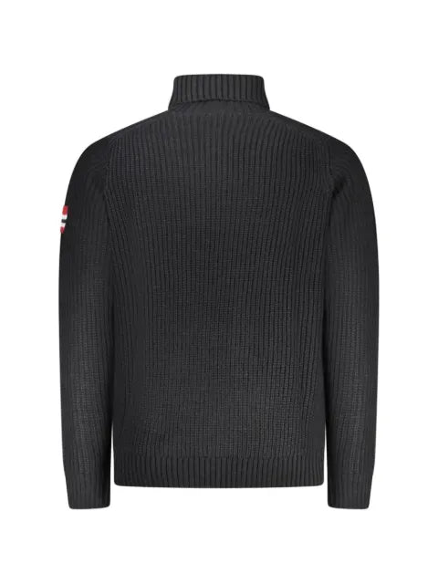 Norwegian Rain ribbed-knit logo-patch sweater