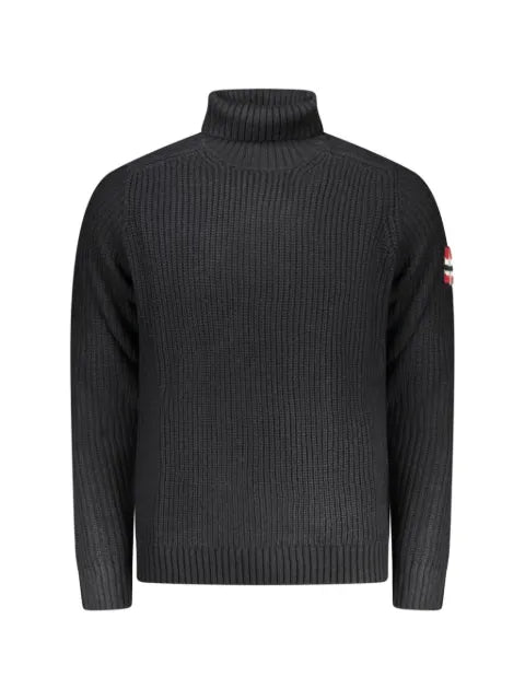 Norwegian Rain ribbed-knit logo-patch sweater