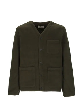 ANERKJENDT Aksigurd V-neck patch-pocket overshirt