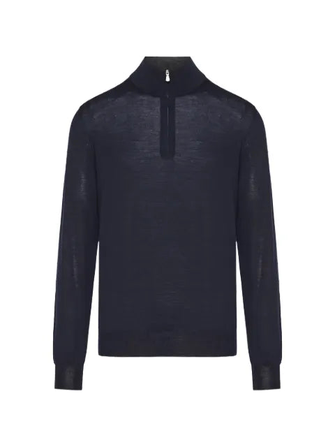 Gran Sasso quarter-zip fine-knit sweater