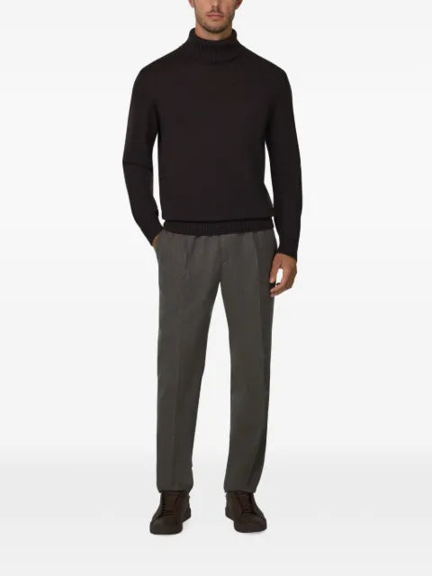 Boggi Milano turtleneck jumper in extrafine merino wool