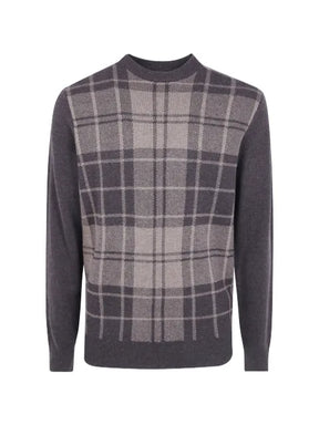 Barbour check-pattern wool sweater