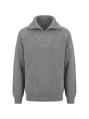 Diana Studio half-zip ribbed-knit sweater