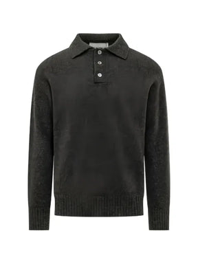 AMARANTO  button-collar sweater