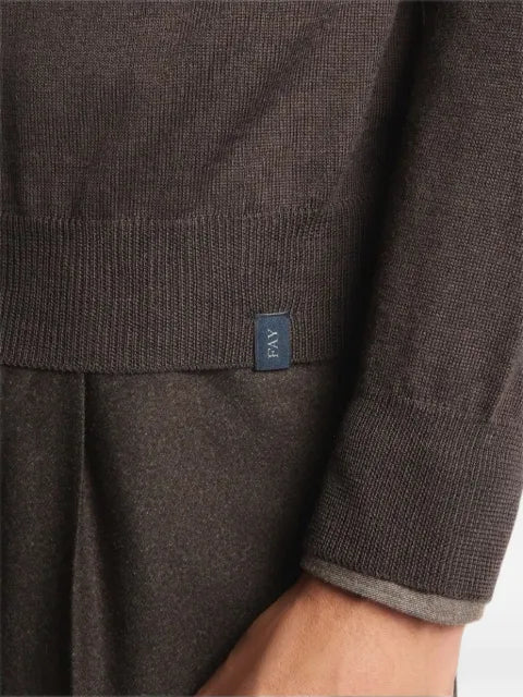 Fay long-sleeve polo sweater