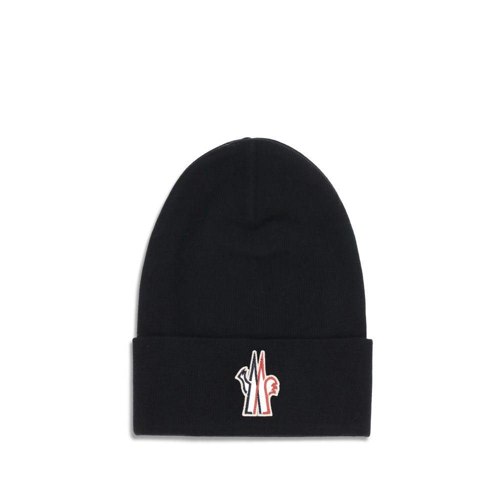 Moncler Grenoble Black Fleece Wool Beanie