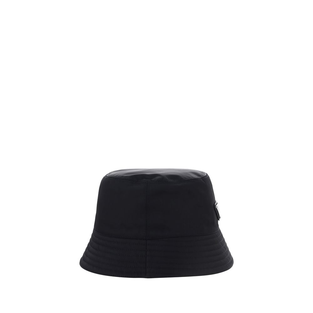 Prada Black Polyamide Bucket Hat