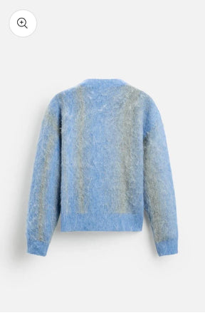 Brushed Blue Knitted Sweater
