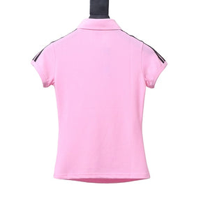 Adidas logo polo shirt pink 2