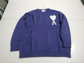 AMI PARiS Heart Sweater Navy 2