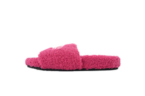 Balenciaga PARIS Label Furry Slides Pink 2