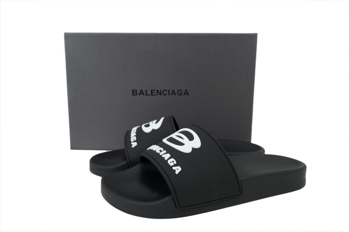 Balenciaga Sandal Rubber Pool Slide Black