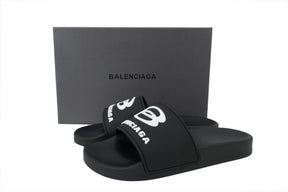 Balenciaga Sandal Rubber Pool Slide Black