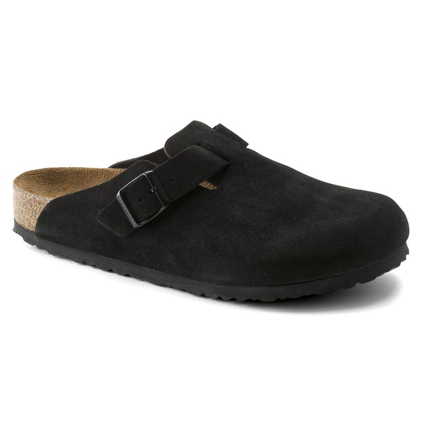 Boston Soft Footbed Suede Leather Black 2