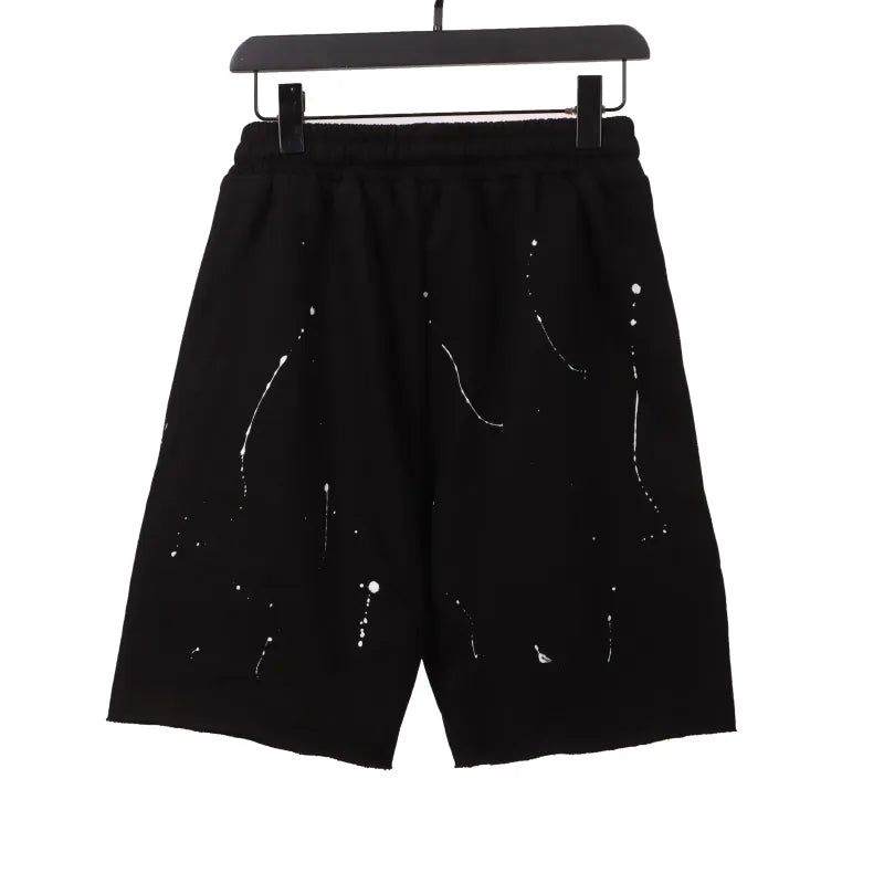 Chrome Hearts Ink-Splashed Shorts Black 2