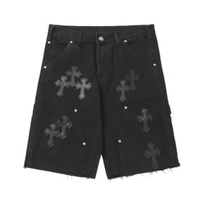 Chrome Hearts Studded Denim Shorts
