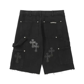Chrome Hearts Studded Denim Shorts 2