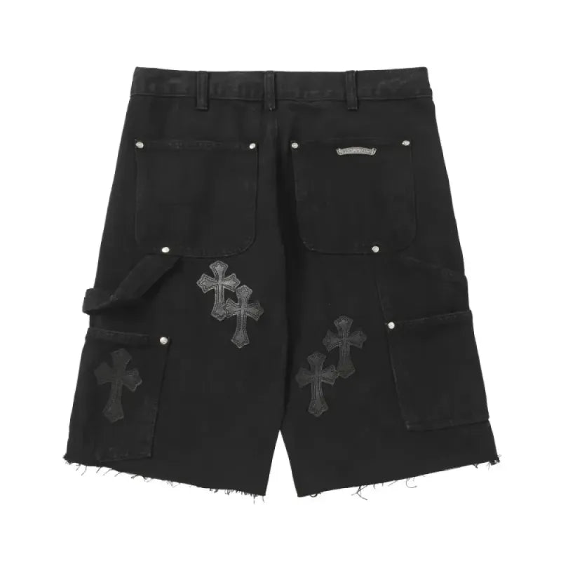 Chrome Hearts Studded Denim Shorts 2