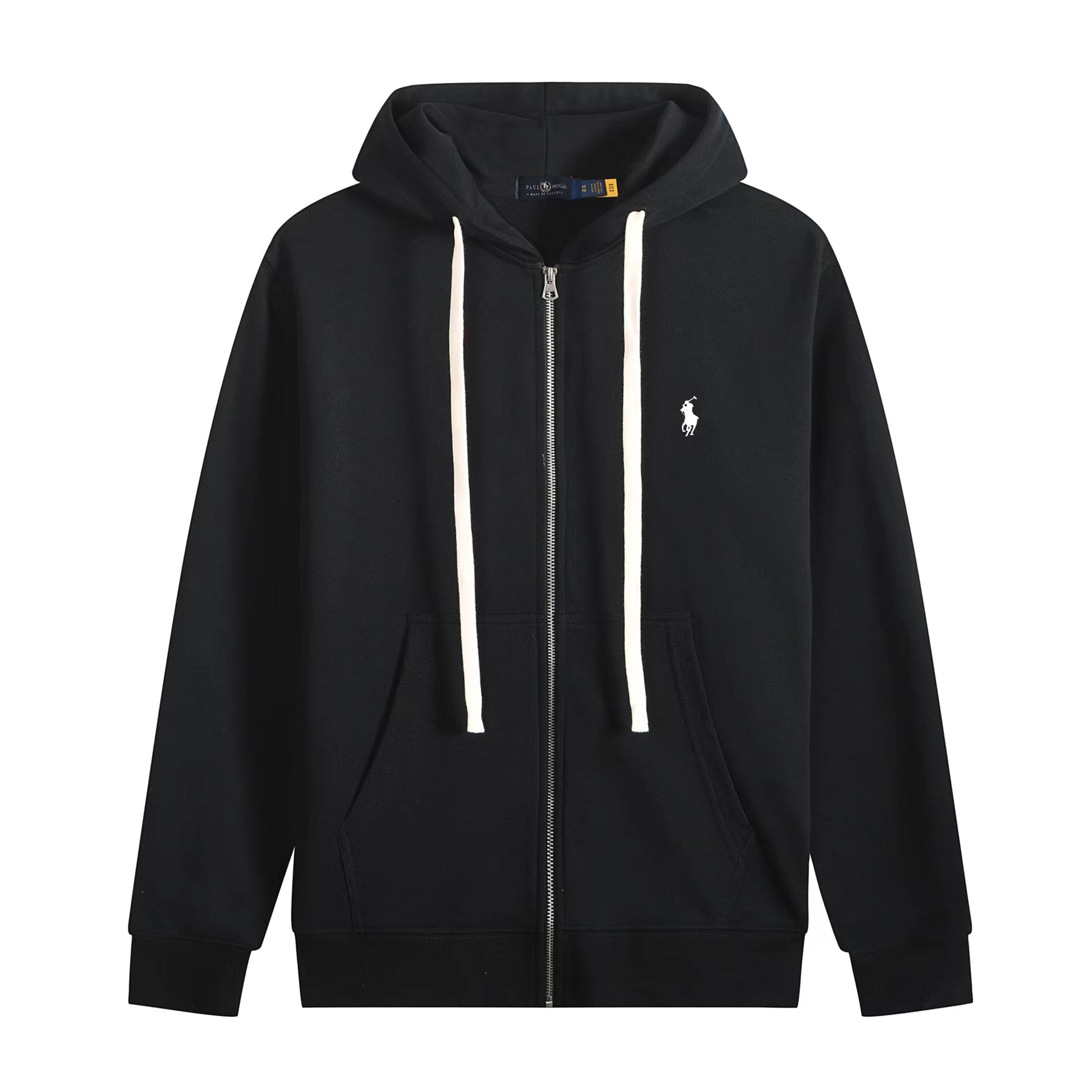 Polo Ralph Lauren Hoodie Black with White Lace 2